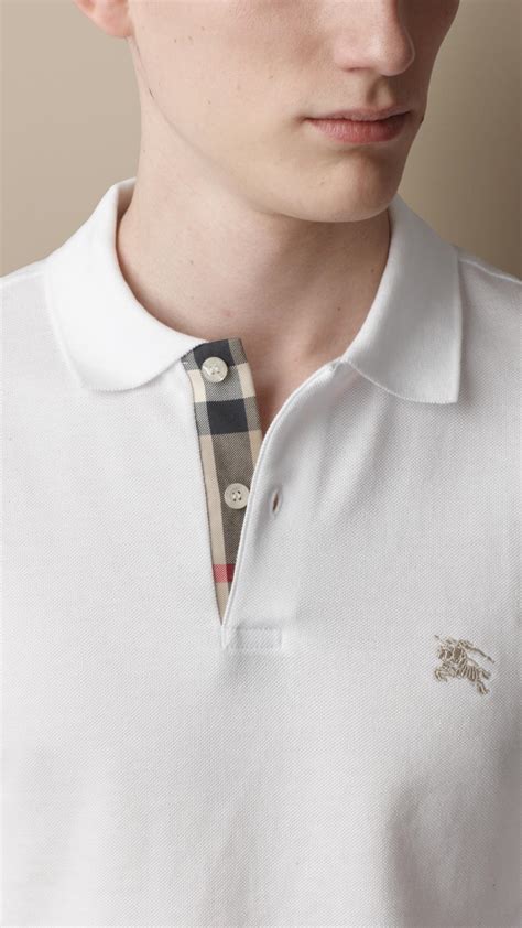 burberry mens polo shirt white|burberry long sleeve t shirt.